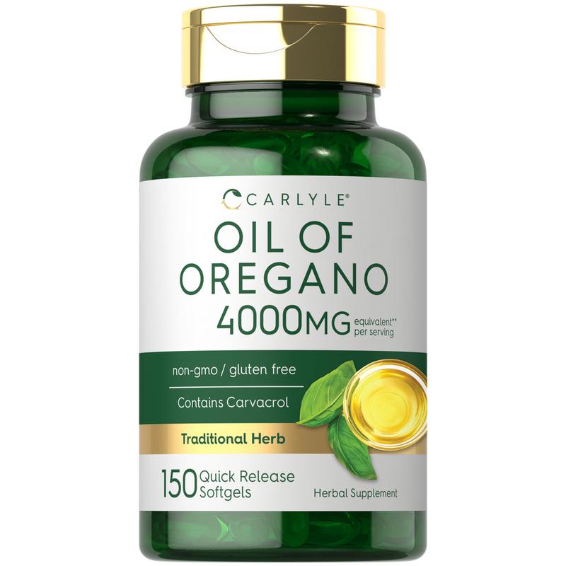 Carlyle Oregano Oil 4000mg Supplement | 150 Softgel Capsules | Contains Carvacrol | Non-GMO & Gluten Free Formula