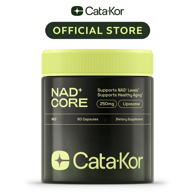 Cata-Kor 250 mg – NAD+ Supplement for Skin Aging Support, Energy, and Focus – 60 Count – Vitamin & Wellness Supplements Dietary Healthcare Edible