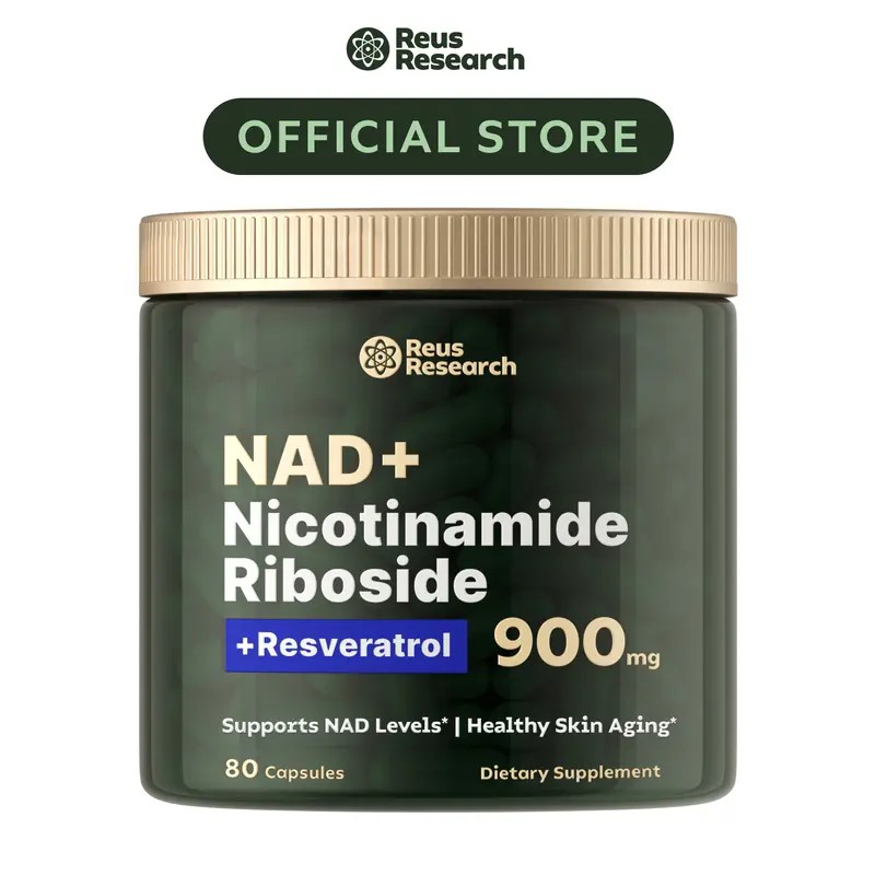 NAD+ Resveratrol Supplement for Skin Aging Support, Energy, and Focus – 80 Count – Edible, Healthcare Fitness Dietary