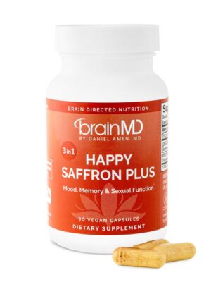 BrainMD - Happy Saffron Plus | #1 formula for a healthier, happier you - Free from gluten, dairy, and eggs