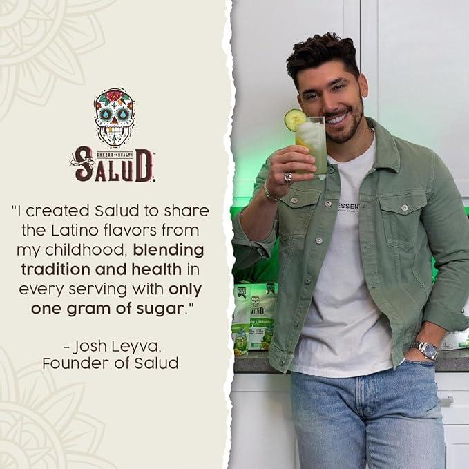 Salud 2-in-1 Hydration & Immunity Packets – Horchata Flavor – with Electrolytes, Immune Support, Elderberry & Dairy & Soy Free - 400mg, 250mg, 100mg, 15 Servings - Healthcare, Vitamin