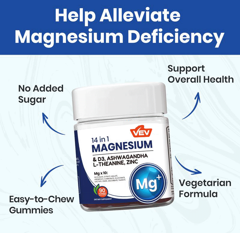VEV 14-in-1 Magnesium Gummies – with Ashwagandha, L-Theanine, Vitamin D3 & Zinc - Image 5
