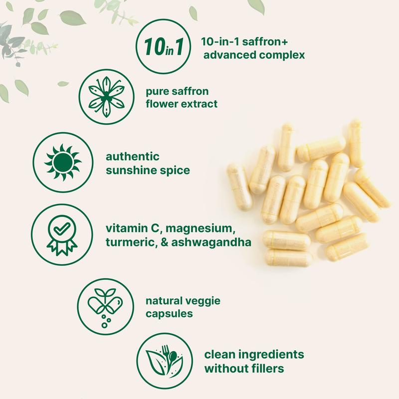 Micro Ingredients Saffron+ Advanced Supplements, 60 Veggie Capsules - Image 3