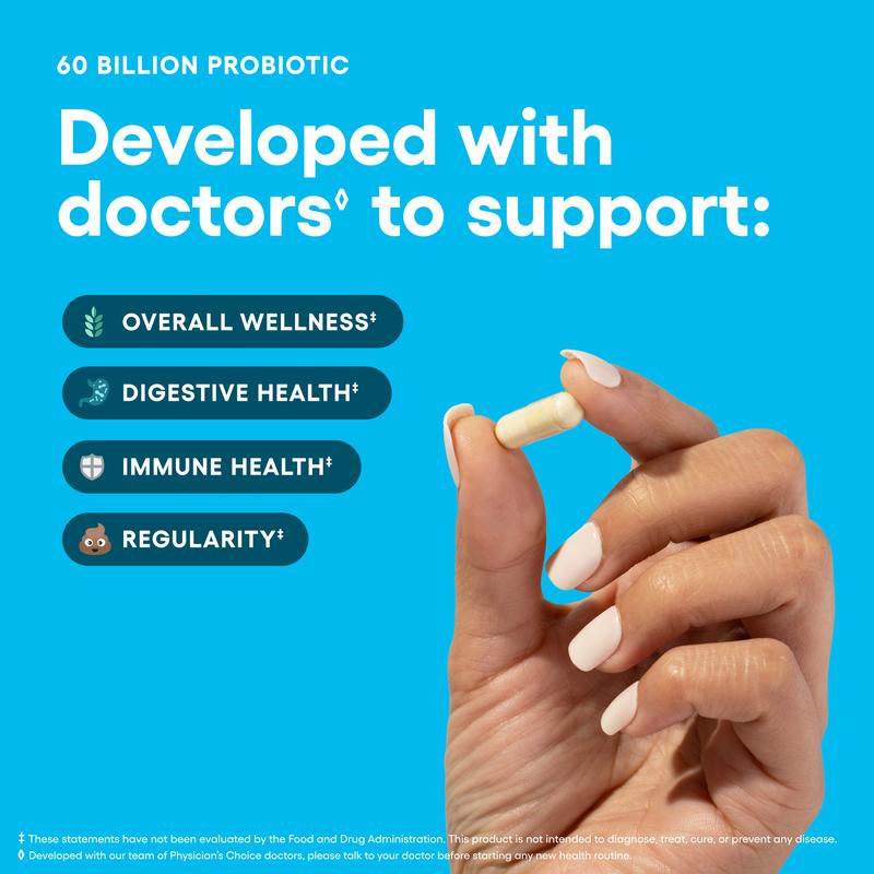 Physician's Choice 60 Billion Probiotic - Daily Gut Health, Digestive & Immune Support for Men and Women with Organic Prebiotics & 10 Unique Strains - Image 3