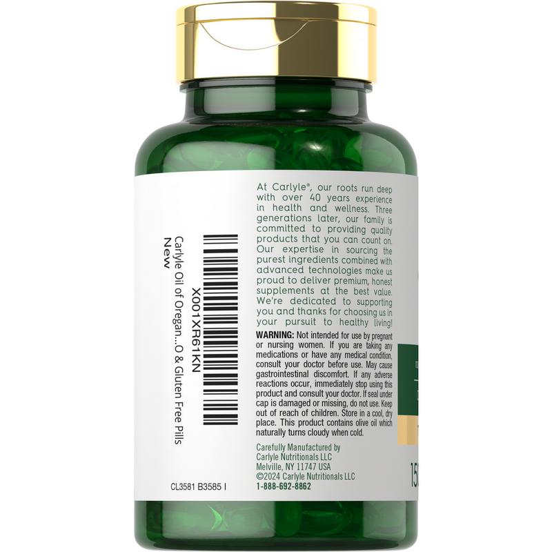 Carlyle Oregano Oil 4000mg Supplement | 150 Softgel Capsules | Contains Carvacrol | Non-GMO & Gluten Free Formula - Image 3