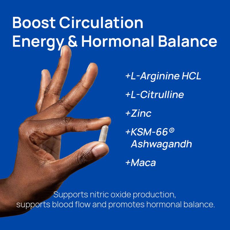 Selerb NAD+ Supplement for Men – With Liposomal-NAD+,CoQ10, L-Carnitine, L-Arginine, Maca & Ashwagandha – Energy, Circulation & Prostate Support – 60 Capsules - Image 4