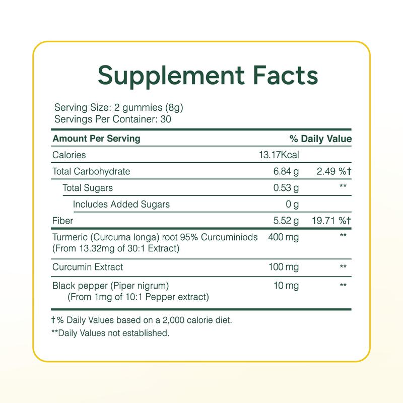 Root Labs Curcumin Turmeric Gummies | With Black Pepper | No Added Sugar | 60 Individually Wrapped Edible Supplement - Image 5