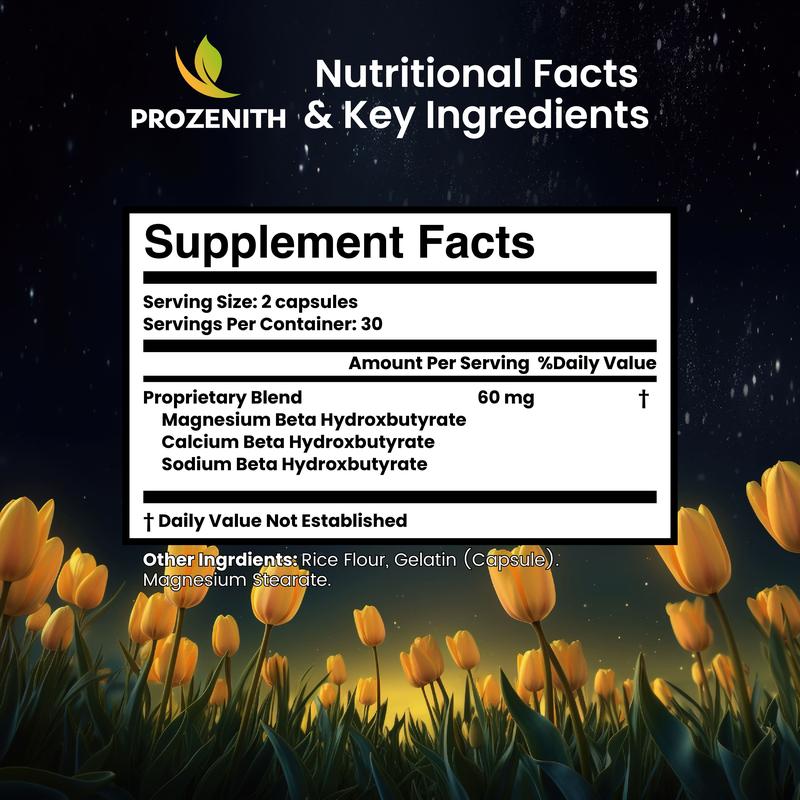 Prozenith - 100% Natural - 2 Caps/Day - Advanced BHB Formula - Healthcare Supplement - Image 5