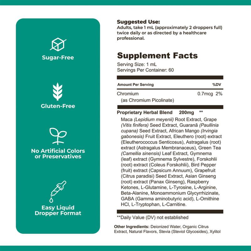 EchoFree – 100% Natural – 20-in-1 Liquid Formula for Ear Wellness – With Chromium Picolinate, Ginkgo Biloba & GABA – Sugar-Free, Vegan, Non-GMO – Daily Support for Quiet Focus & Clarity – 2 Droppers/Day - Image 6