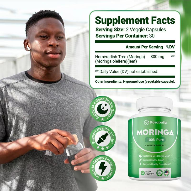 Rosabella Moringa Capsules for lmmune Supportand GutHealth -Healthcare Therapy