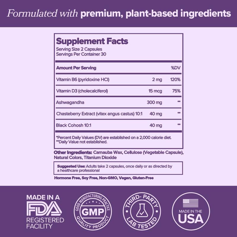 MENO Vitamins for Menopause, 30 Servings (Pack of 1) - Menopause Supplements for Women with Black Cohosh & Ashwagandha KSM-66 - Helps Alleviate Hot Flashes, Night Sweats, & Mood Swings - Image 6