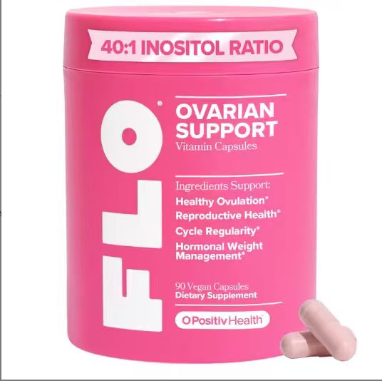 Hormone Balance & Cycle Support Vitamins by FLO: Supplement for Women with Myo-Inositol & D-Chiro-Inositol (40:1 Ratio) and DIM and Folic Acid