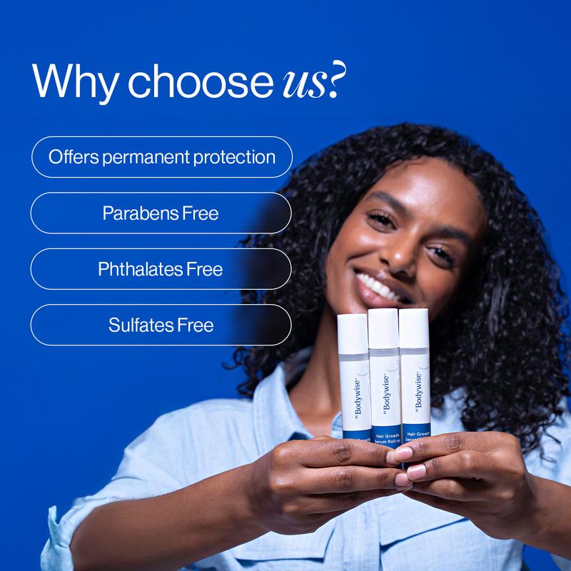 Be Bodywise Advanced Hair Growth Roll-On Serum | 3% Rosemary | 3% Redensy l 2% Anagain | Precision Scalp Applicator | Paraben & Sulphate Free | Non oily and mess free - Image 7