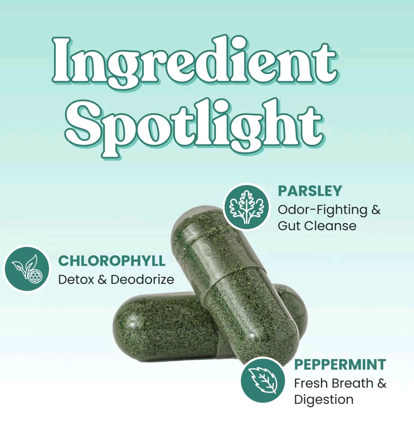 Body Magic Chlorophyll pill - For Body Odor, Detox & Skin - Image 5