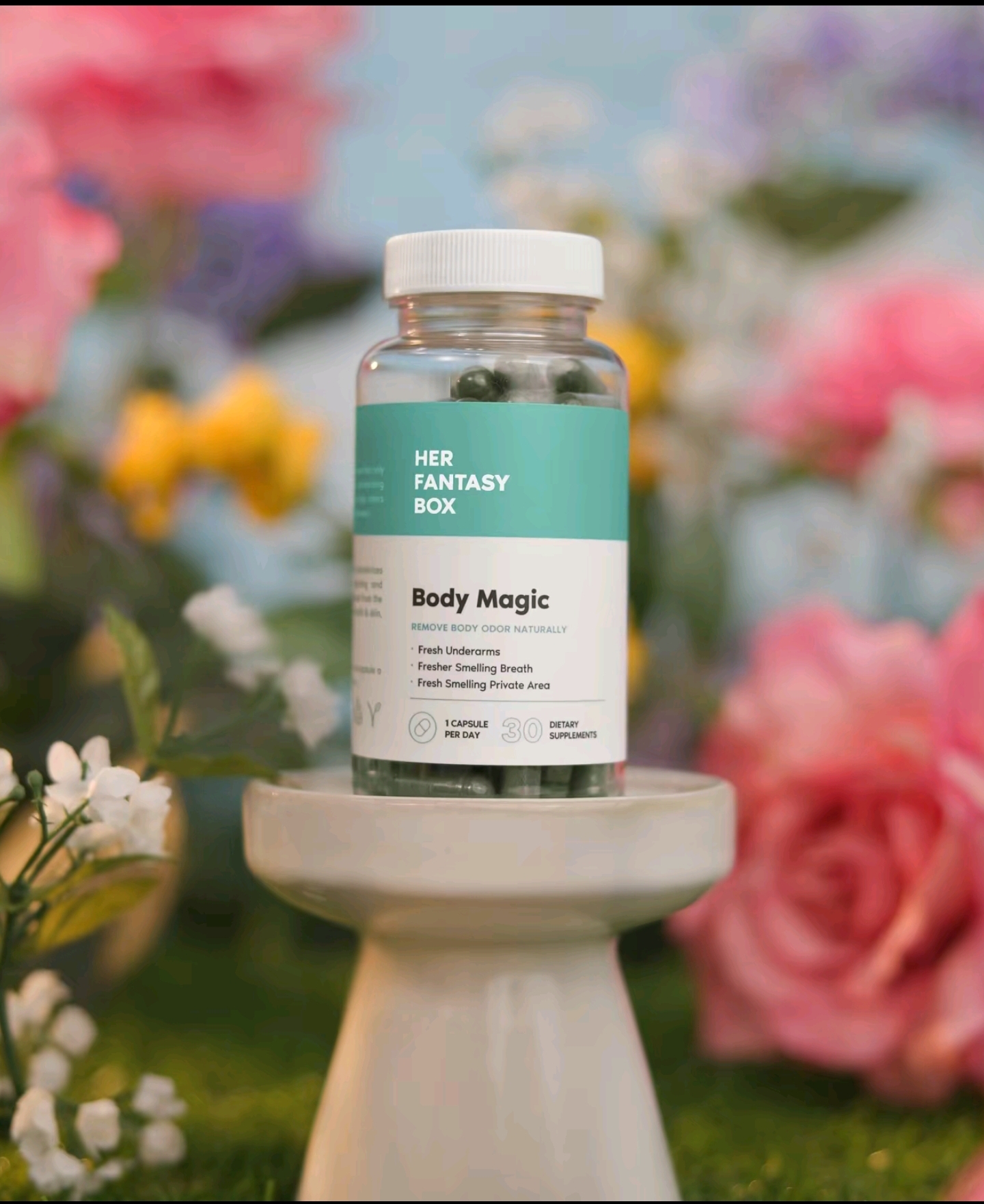 Body Magic Chlorophyll pill - For Body Odor, Detox & Skin - Image 2