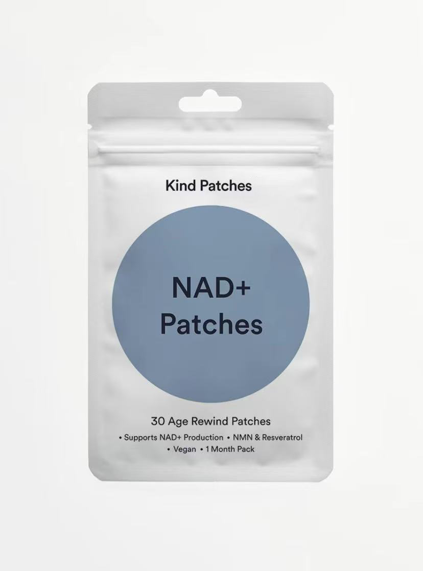 Kind PatcheslNAD+ Patches l30 Age RewincPatches :supports NAD+ Production,NMN& Resveratrol,Vegan,1 Month Pack